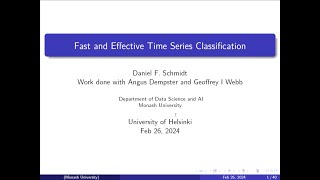 Daniel Schmidt: Fast and Accurate Probabilistic Time Series Classification