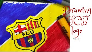 13#How to draw logo of FCB /yasarts//By yaseen