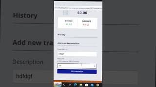 Expense tracker app using html css and javascript #shorts #programming #javascript