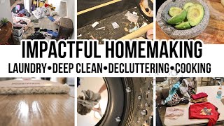 Real Life HOMEMAKING, Decluttering, Organize, Home rest, Laundry, cooking | New year New Deep clean