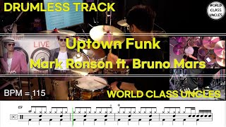 [DRUMLESS TRACK] Mark Ronson - Uptown Funk ft. Bruno Mars [ drum cover, score, drum sheet ]