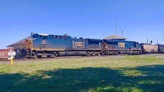 (Westbound Rush) CSX 29 leads a loaded coal train through Deshler Ohio.