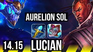 AURELION SOL & Alistar vs LUCIAN & Braum (ADC) | 1300+ games, Godlike | NA Grandmaster | 14.15