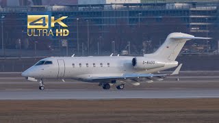 Bombardier Challenger 300 from DH Flugcharter SAP D-BADO arrival at Munich Airport MUC EDDM