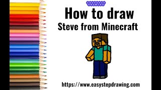 Draw in easy steps Steve from Minecraft #steve #minecraft #easystepdrawing