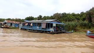 Tonle Sap Lake River, Siem Reap, Cambodia, Daily Life on Jul 2, 2017