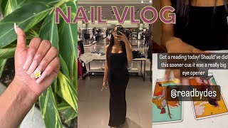 nail vlog | I gave my nail tech a tarot reading 😳