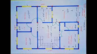 25×40 house plan design,1000 sqft ,3bhk