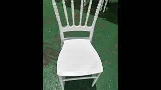 Which PP chair is suitable for banquets？White pp plastic napoleon chair shiny color  Wholesales