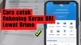 Cara Cetak Rekening Koran BRI Lewat Brimo