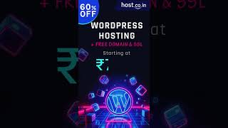 Best WordPress Hosting Deal in India – 60% OFF  #hostcoin #webhosting