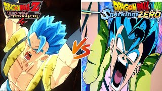 Tenkaichi 4 vs Sparking! Zero Comparison SSB/SSGSS Gogeta Supers and Ultimate