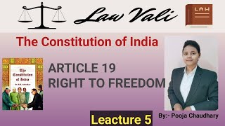 the constitution of India Right to freedom Article 19