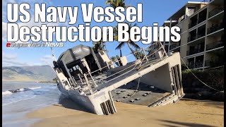 Grounded Ex-Navy Vessel Destruction Begins | SYN Short