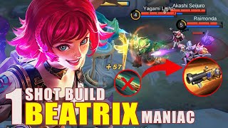 Beatrix Maniac Gameplay ( Don't use sniper ) top 1 globle build mlbb | Mobile Legends