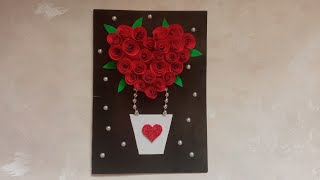 ❤️beautiful  paper card for Valentine's day/ открытка на День Святого Валентина #heart #diy #flower