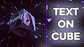 TEXT ON CUBE TUTORIAL + QR CODE