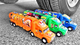 Best Crushing Things With Car! Car vs Colored Toys & Slime | Running Over Stuff With A Car ASMR