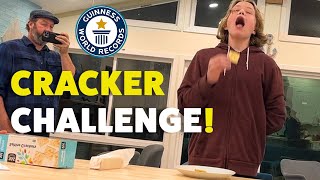 Teen breaks world record eating crackers! | Guinness World Records