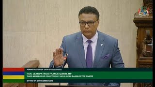 Question de L'HON FRANCO QUIRIN sur les récentes inondations dans le quartier de Chebecs, à Chebel