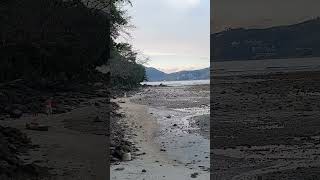 low tide at evening Tri Trang beach near Patong