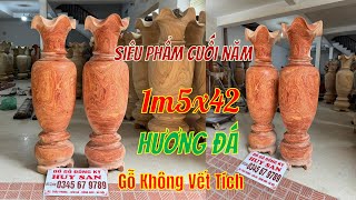 Siêu Phẩm Lục Bình Cuối Năm Vân Cực Vip Gỗ Hương Đá 1m5, Không Còn Gì Để Chê