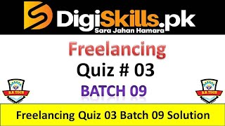 Freelancing quiz 3 batch 9 solution Digiskills || digiskills freelancing quiz 3 batch 9 solution