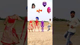 Purple alien, red siren & dancing girl to me Caret head matching #trending #shots #viral