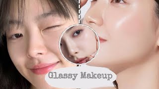 Korean Dewy Glass skin 🌼 Skincare + Makeup Tips ♡