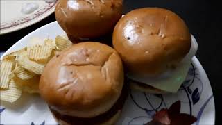 Aloo and Corn Tikky Cheese Burger Preparation Recipe. My Home Cooking  Evening Snacks.