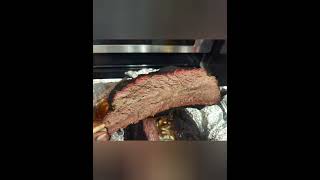 Smoked dino beef ribs end result