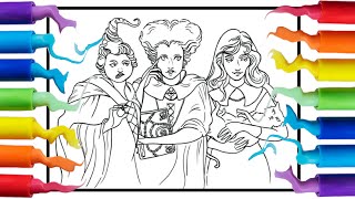 Disney Hocus Pocus 2 Winifred Sarah Mary Sanderson Witches Coloring |Warriyo - Mortals [NCS Release]