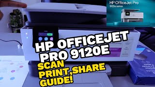 How To Do Scan  With HP Officejet Pinter To Phone  Print, Save PDF and Share To Email