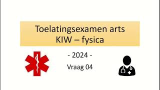 Toelatingsexamen arts 2024 - Fysica vraag 04 (elektrische krachtwerking - Coulombkracht)