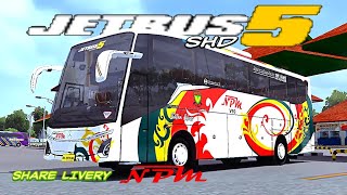 SHARE‼️LIVERY NPM MOD JETBUS 5 SHD SINGLE GLASS By Kp Project || OF GAMERS