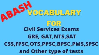 Abash Meaning|Vocabulary for GRE, GAT, NTS, CSS |Learn English Vocabulary