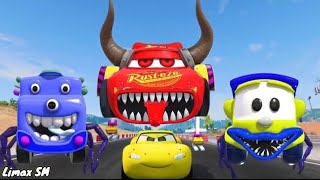 Epic Escape From Lightning McQueen Car Eater Compilation 24,, Coffin Dance Song Cover #car #video