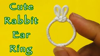 CÁCH LÀM NHẪN TAI THỎ SIÊU NHANH TỪ KHẨU TRANG CŨ/ How to make Rabbit Ear Ring Quickly