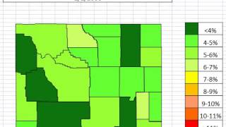 Map: Wyoming Unemployment By County October 2013