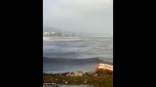 High-rising sea waves in Montego Bay, Jamaica 🇯🇲 (06.02.2024).