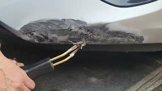 Plastic welding/bumper repair tutorial condensed version. #howto #plasticwelding #bumperrepair #diy