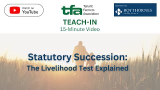 Statutory Succession – The Livelihood Test Explained