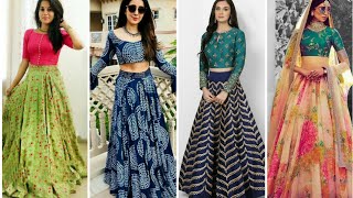 Latest Crop Top Designs 2021!! new crop top lehenga for girls!! crap top lehenga