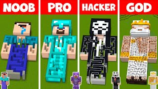 Minecraft STATUE MAZE : NOOB vs PRO vs HACKER vs GOD BUILDING / Animation