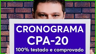 O melhor CRONOGRAMA de estudos para CPA-20 [2024] 🤩🏆 MATERIAL GRATUITO NA DESCRIÇÃO DO VÍDEO 🚨