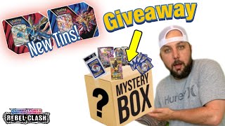 *GIVEAWAY WINNER* For Pokémon Mystery Box + Pokémon Card Opening For The New Rebel Clash Tins