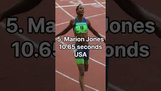 Top 10 Women's 100 Meters Records in the World