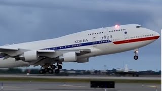 Korea  Airlines Take off  airbus Boeing 747-8i #jfk  ✈