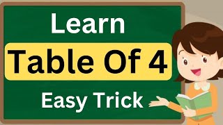 Table of 4 | Table Of 4 In English | English Table Of 4 | 4 Table Learning | Table of 4 x 1 = 4