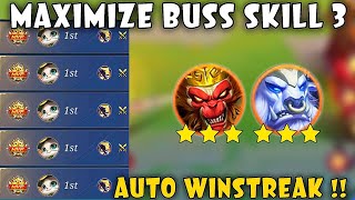 HOW TO PERFECTLY USE BUSS SKILL 3 !! DOUBLE 3 STAR !! MAGIC CHESS MOBILE LEGENDS